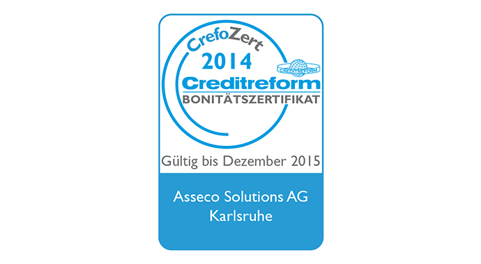 Asseco Solutions mit Creditreform-Zertifikat ausgezeichnet