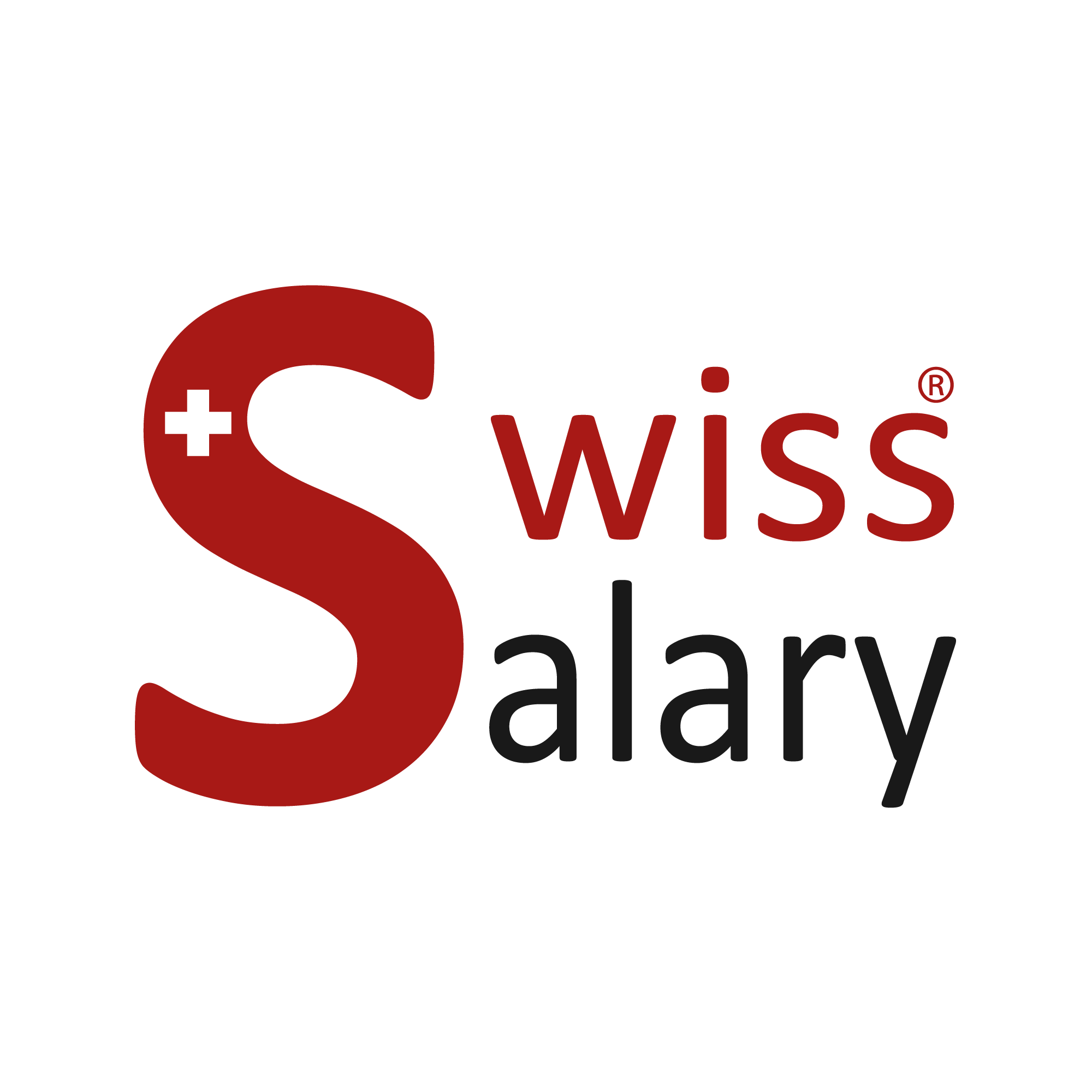 SwissSalary-Logo mit markantem roten 'S' und Schweizerkreuz.