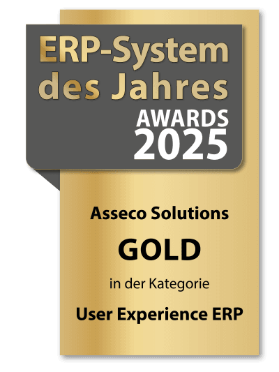 ERP-System des Jahres 2025 Auszeichnung von Asseco Solutions für User Experience ERP.
